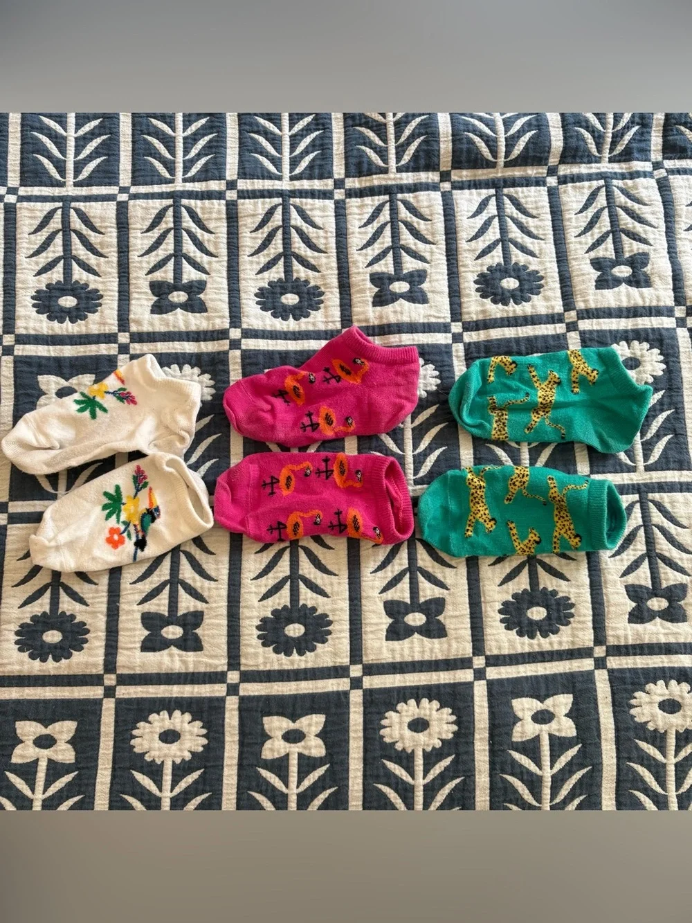 Hanna Tropical Ankle Socks Size 10-12